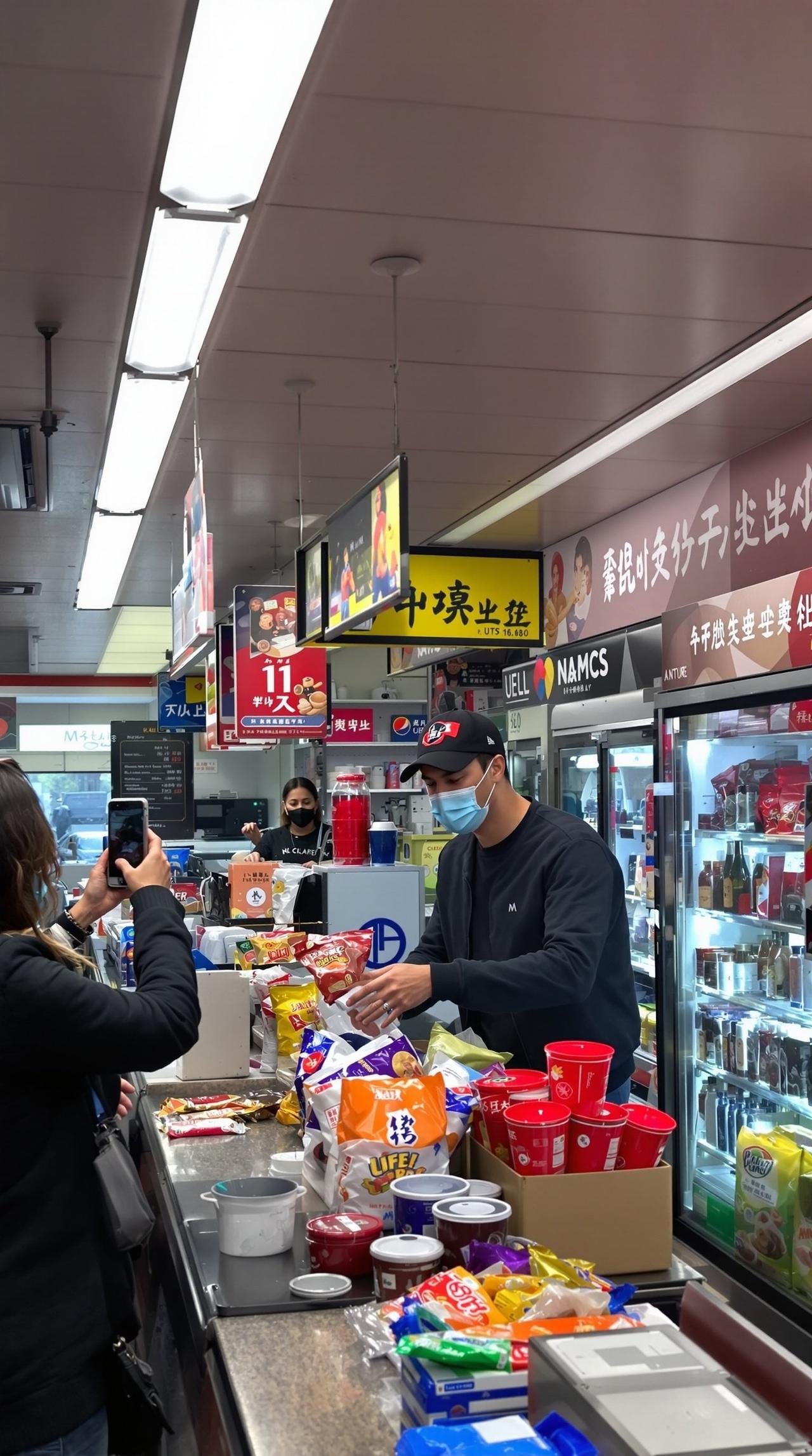 粉丝偶遇！在便利店碰到爱豆本人